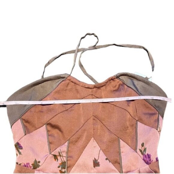 Rare Free People slip mini dress high low pastel orange Size 0/XS - Picture 15 of 16